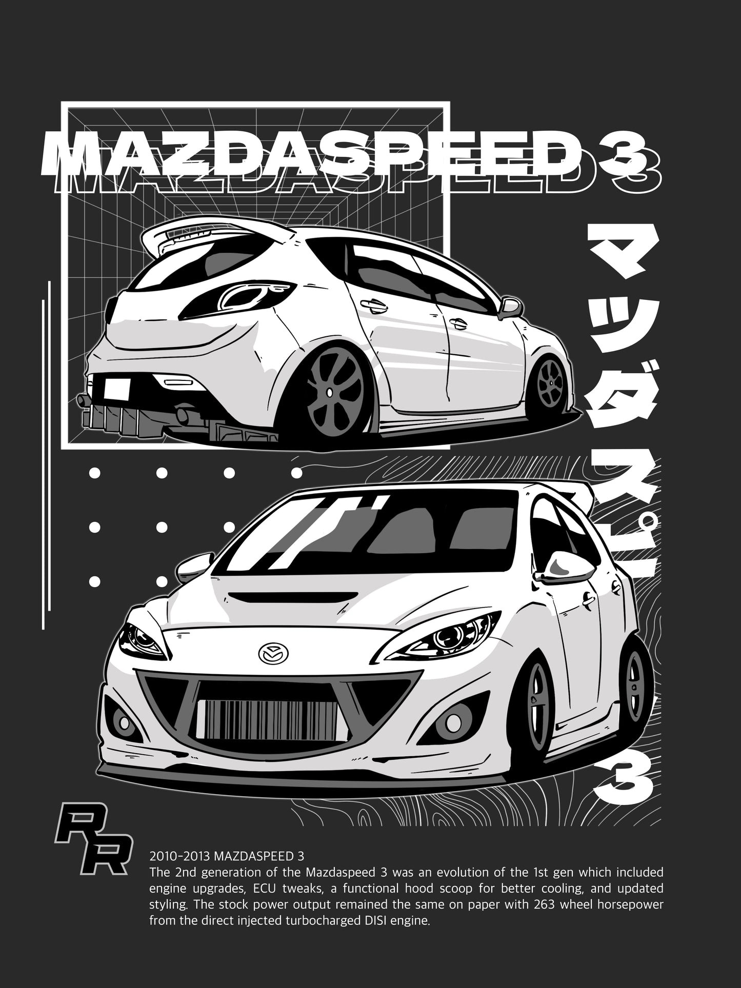Tokyo Direct Mazda Mazdaspeed 3 gen 2 Tee-shirt