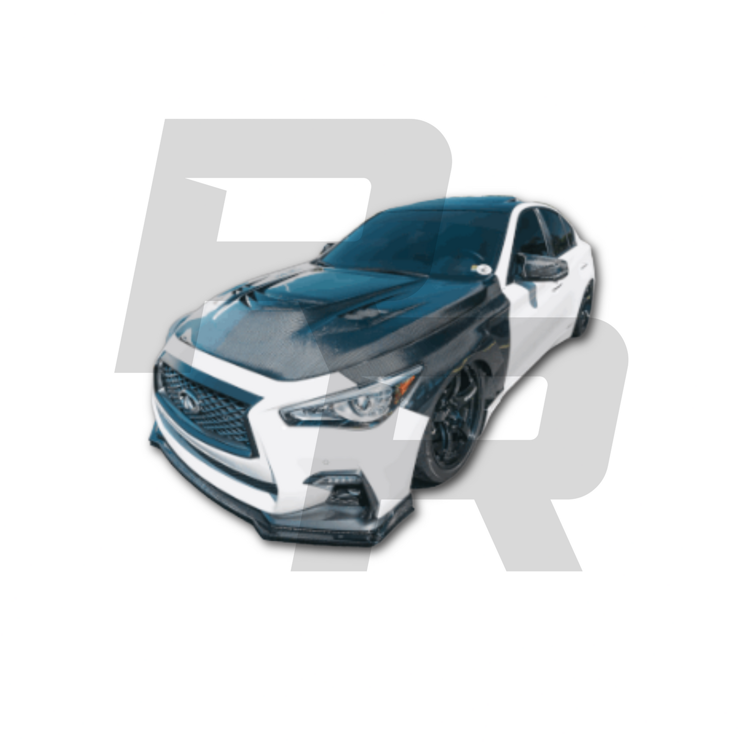 2015- 2018 infinity q50 Vented carbon fiber hood - RRICH4