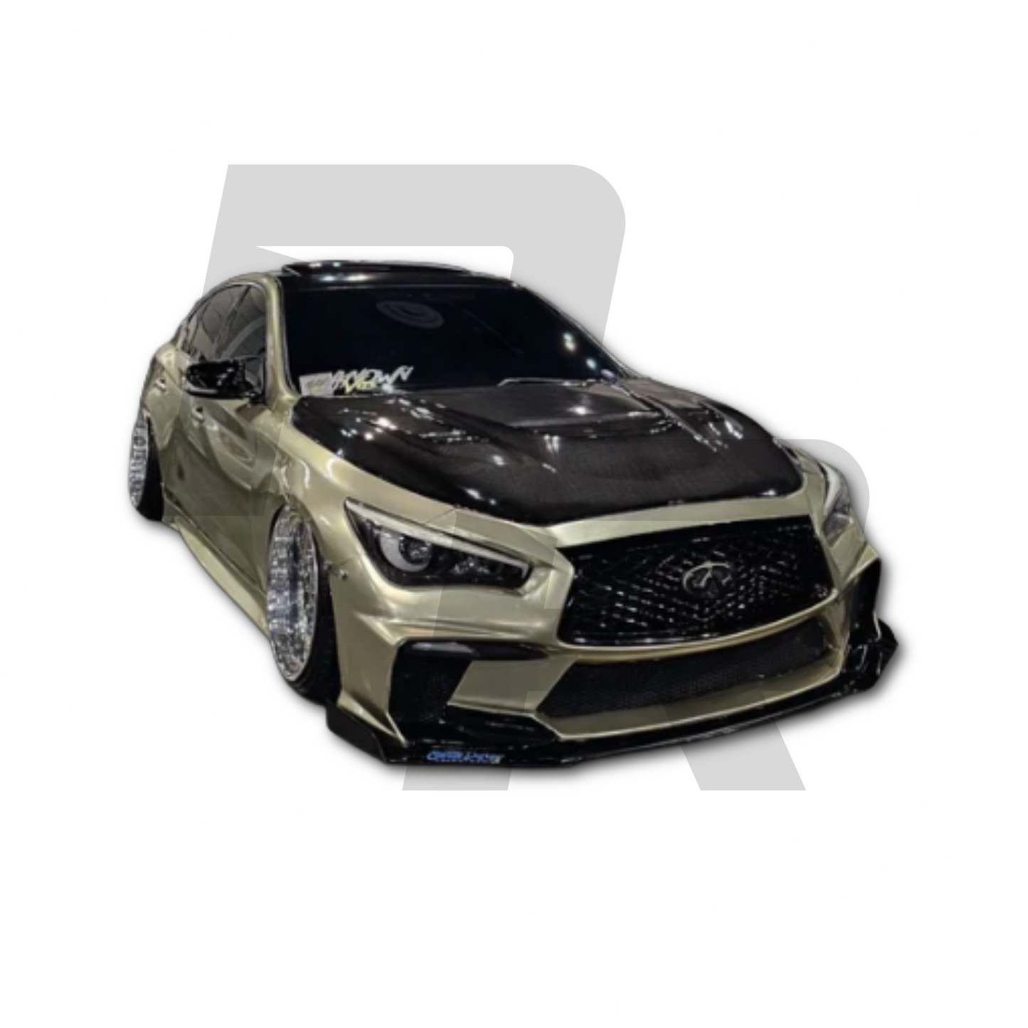 2015- 2018 infinity q50 Vented carbon fiber hood - RRICH4