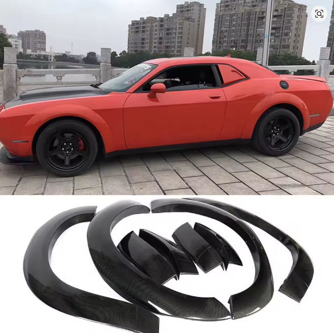 2015+ Dodge Challenger Carbon Fiber Wide Body Fender Arch - RRDW1