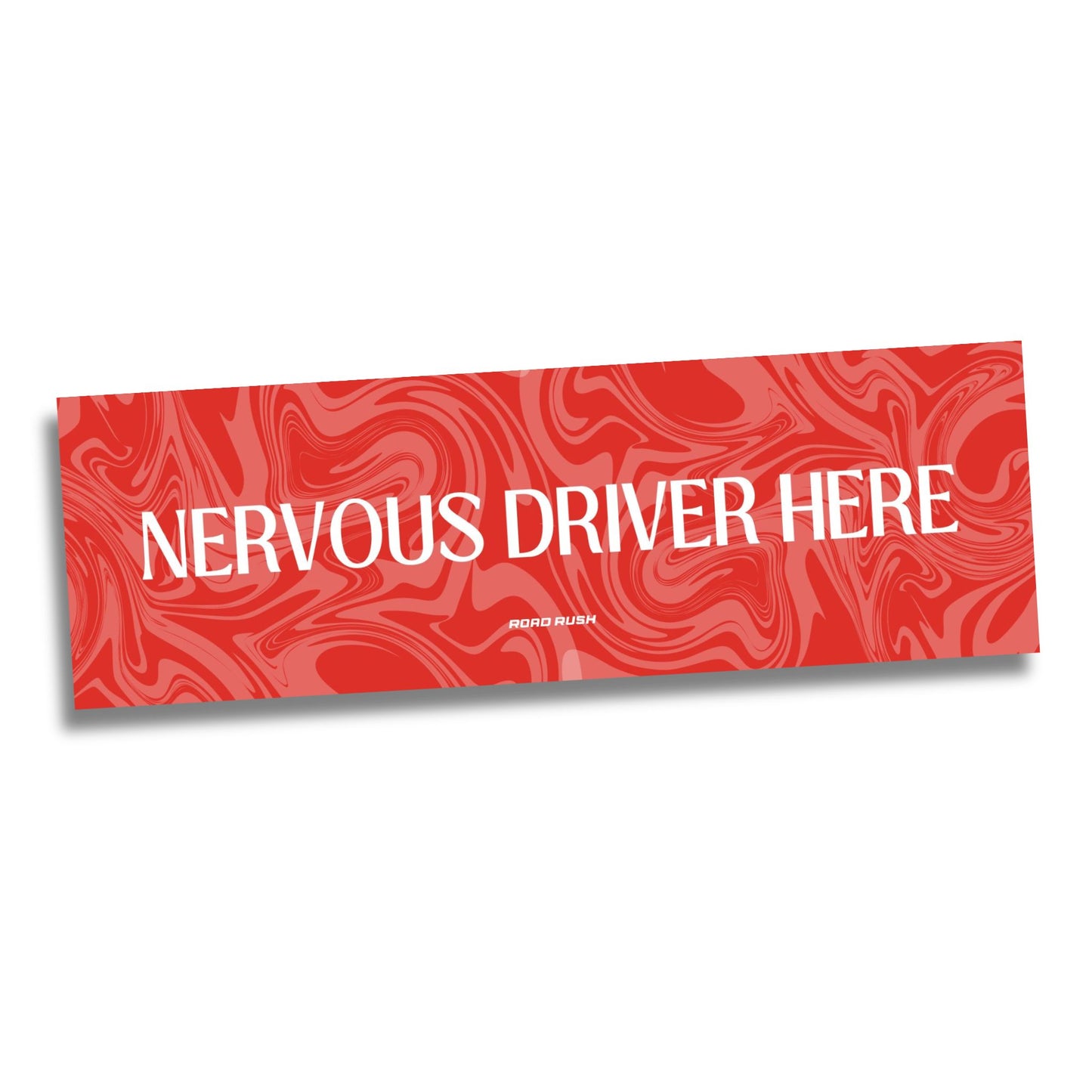 Nervous Driver Here - Bumper sticker // Slap sticker