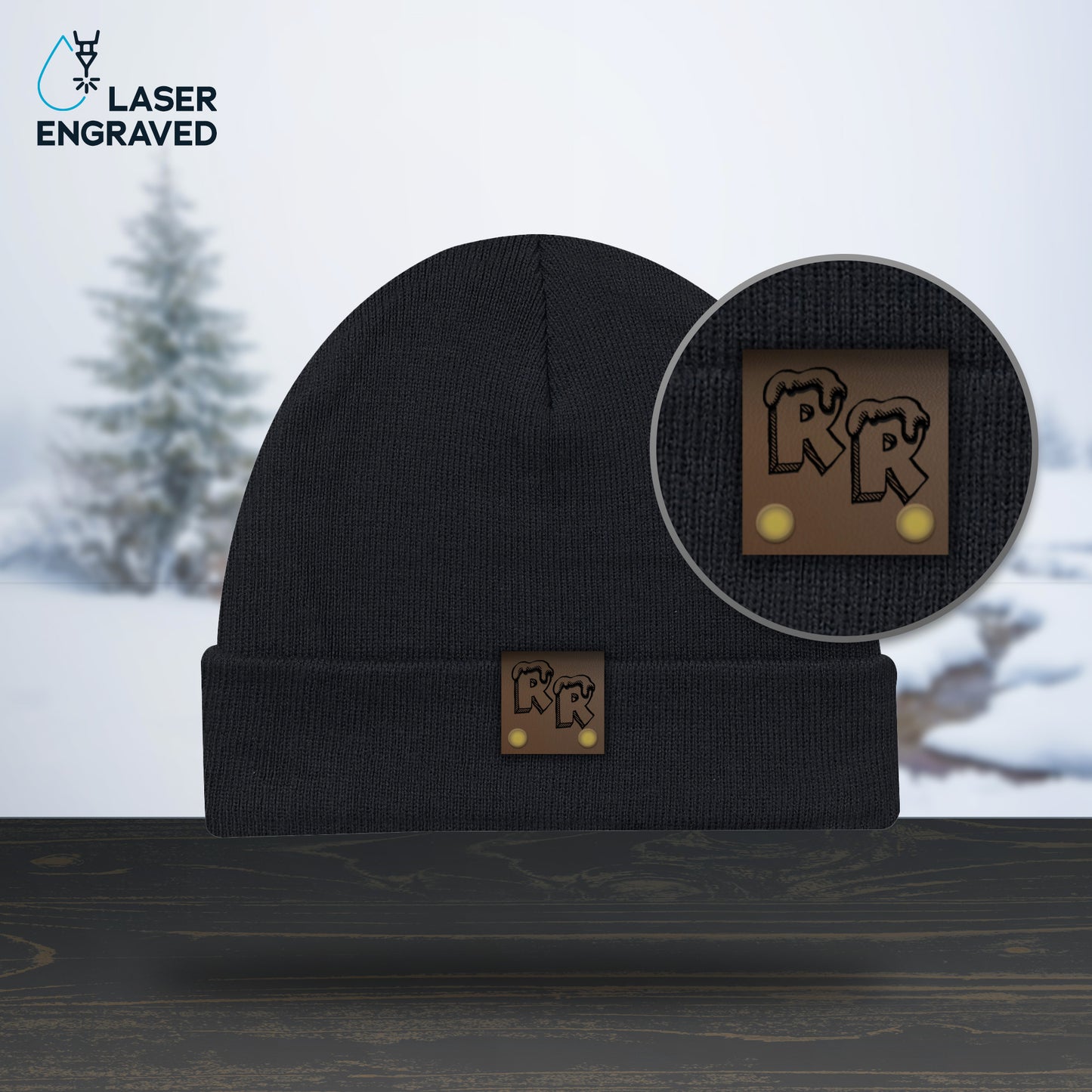 LEATHER PATCH TOQUE