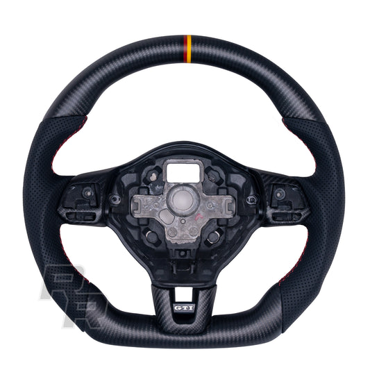 2008-2015 Volkswagen MK6 Golf, Jetta, Passat, CC & Tiguan Custom Carbon Fiber Steering Wheel
