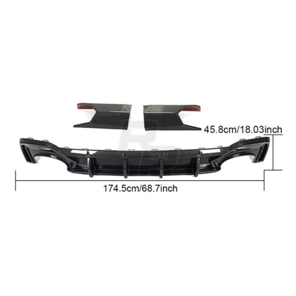 2019-2025 Audi RS6/RS7 Dry Carbon Fiber Rear Diffuser - RRARD6