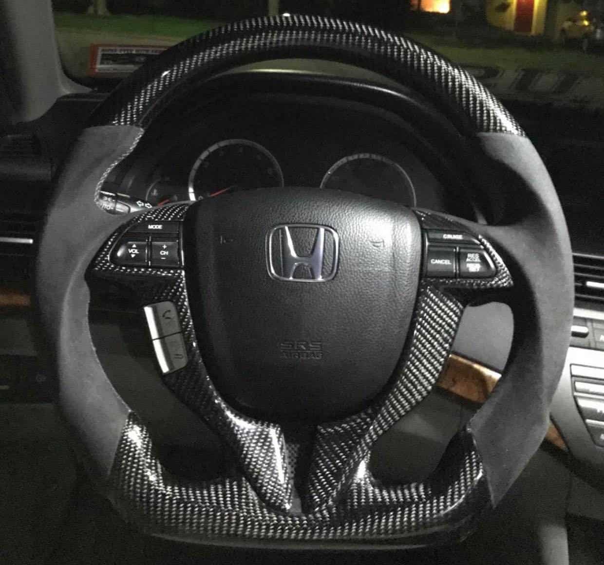 Honda 8th Gen Accord Custom Carbon Fiber Steering Wheel