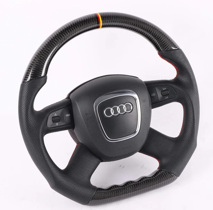 2008+ Audi A4/A6/A7/Q7/A8 & A8L 4-Spoke Custom Carbon Fiber Steering Wheel