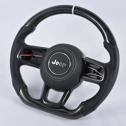 2018+Jeep Wrangler & Gladiator Custom Carbon Fiber Steering Wheel