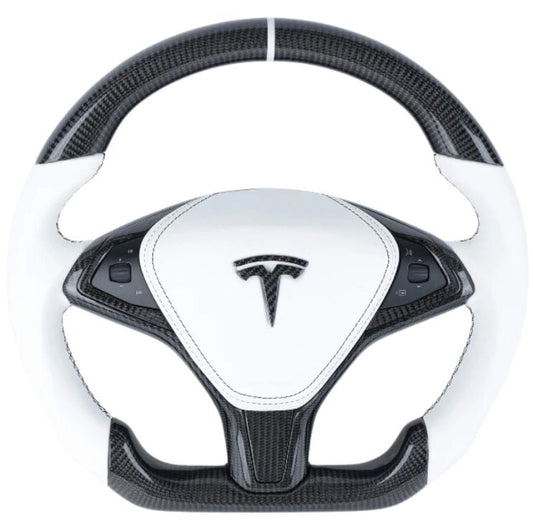 2012-2019 Tesla Model S & X Custom Carbon Fiber Steering Wheel