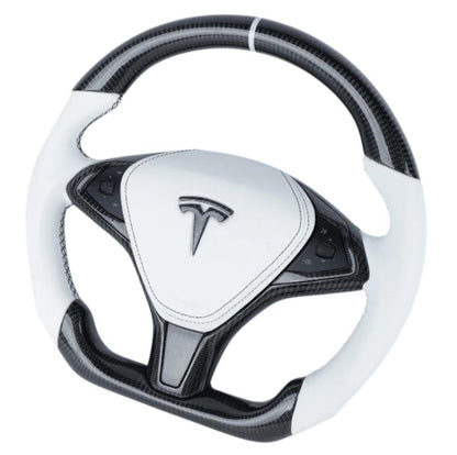 2012-2019 Tesla Model S & X Custom Carbon Fiber Steering Wheel